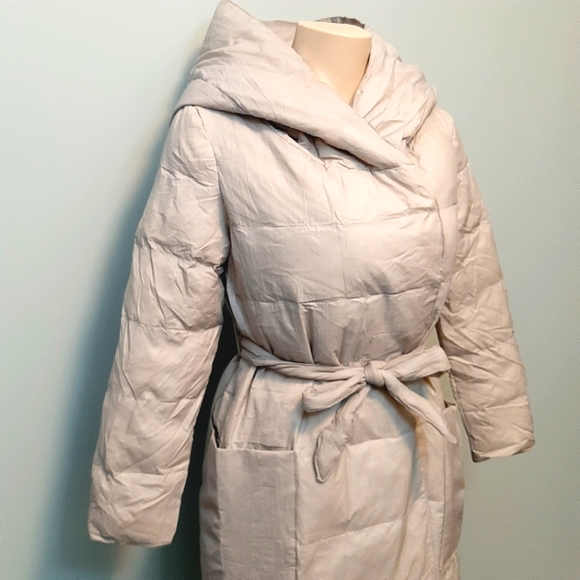 🅱️🅾️G🅾️ White duck down 90% long jacket with hood - Picture 5 of 9